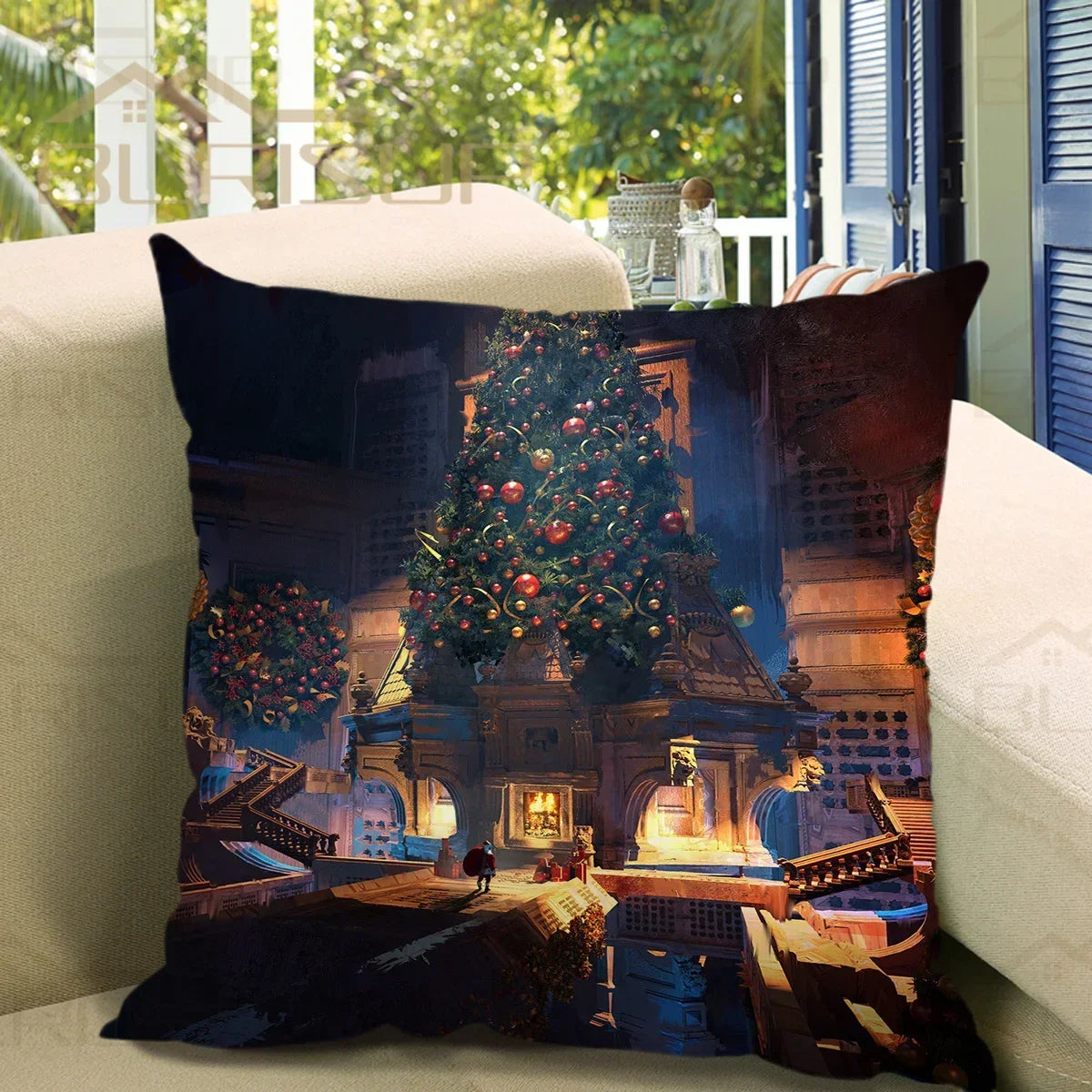 Bedroom Living Room Home Decor Merry Christmas Cushion Cover Pillowcase Christmas Ornament Home New Year Gifts