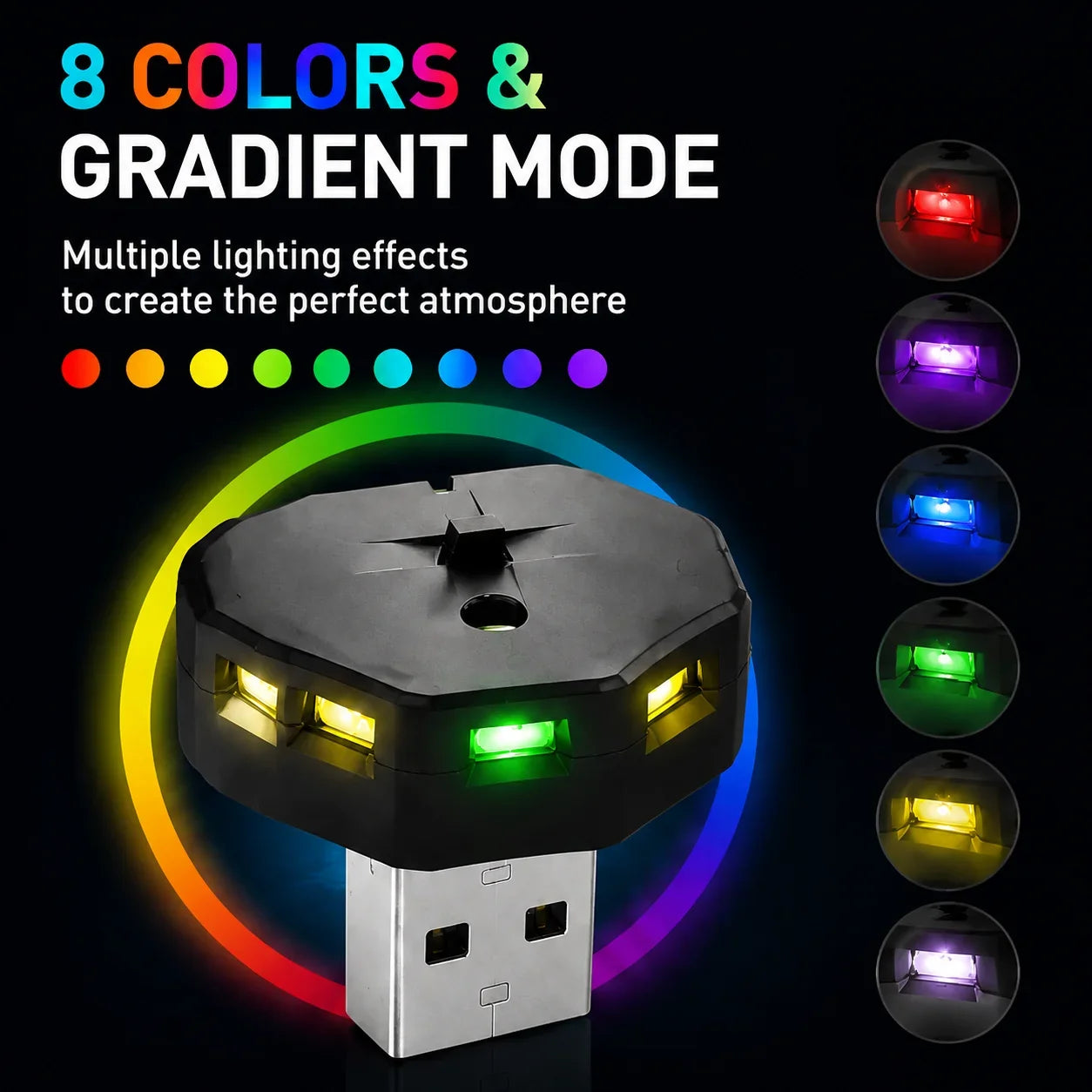 R6FA Night Light And Ambient Lamp USB A Type-C Powered Energy Efficient LED For Room Mini LED Night Lamp