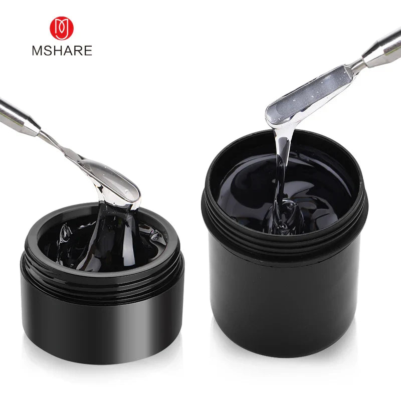 MSHARE 3D Top Coat UV Gel Rhinestones No Wipe Topcoat Without Sticky Layer Water Drop 50ml