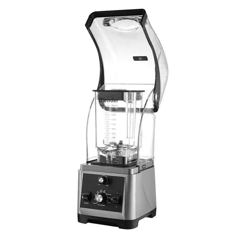 Milk Tea Shop Equipment Commercial Sand Ice Machine Sound Insulation with Hood Noise Reduction Automatic Ice Crusher