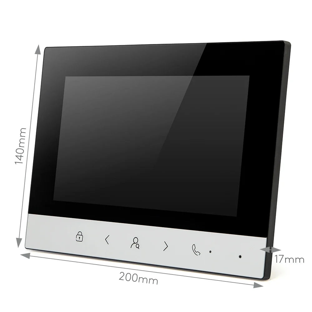 HOMSECUR 7" HD Video Door Phone Intercom Doorbell Auto Snapshot For 2 Families
