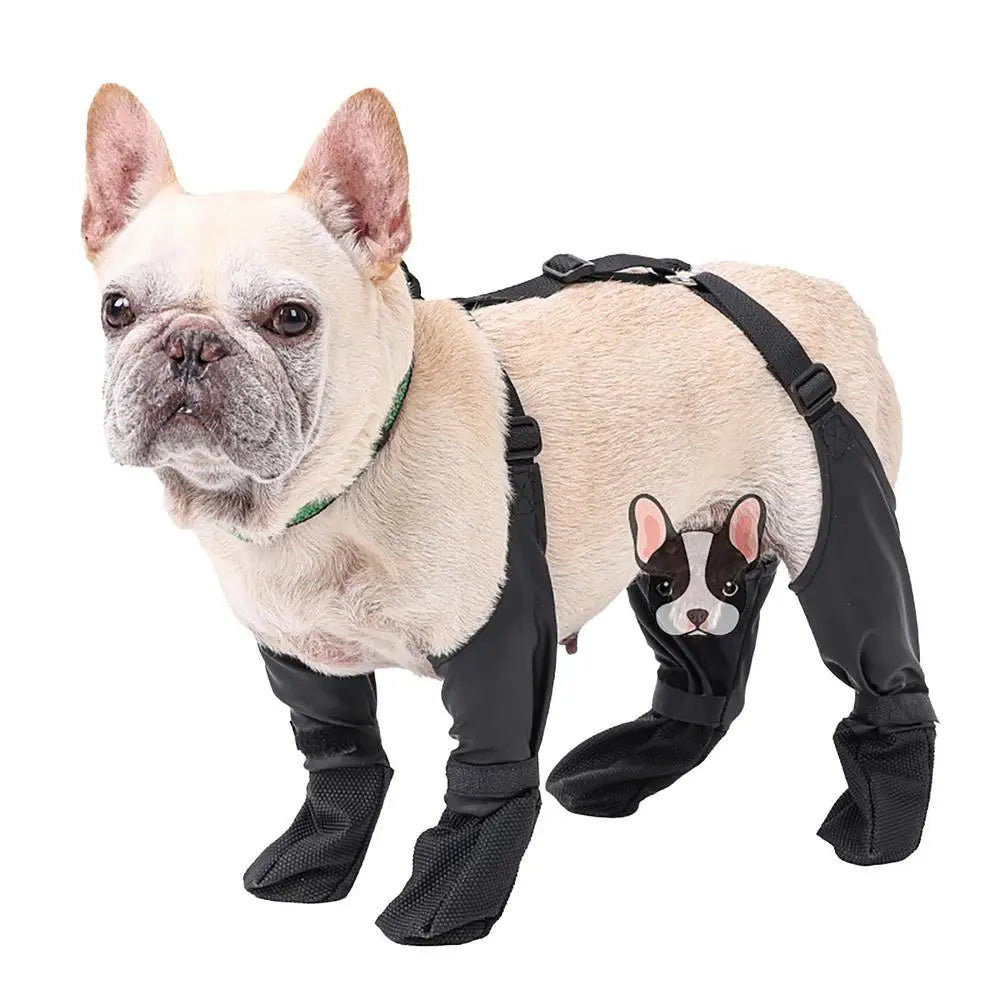 Dog Shoes Waterproof Breathable Pet Shoes Adjustable Boots Pet Breathable Shoes Outdoor Walking Soft French Bulldog Paws protect