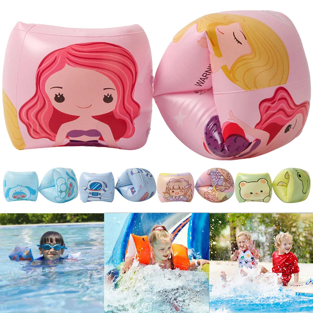 Cute Pool Floats Arm Bands Inflatable Swim Floater Sleeves Swimming Arm Float Rings for Kids Toddlers and Adults