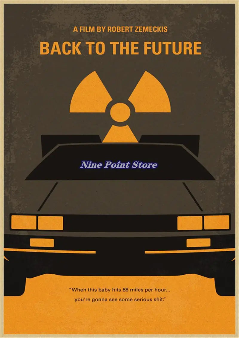 Back to The Future Retro Kraft Poster Decorative DIY Wall Canvas Sticker Home Bar Art Posters Decor