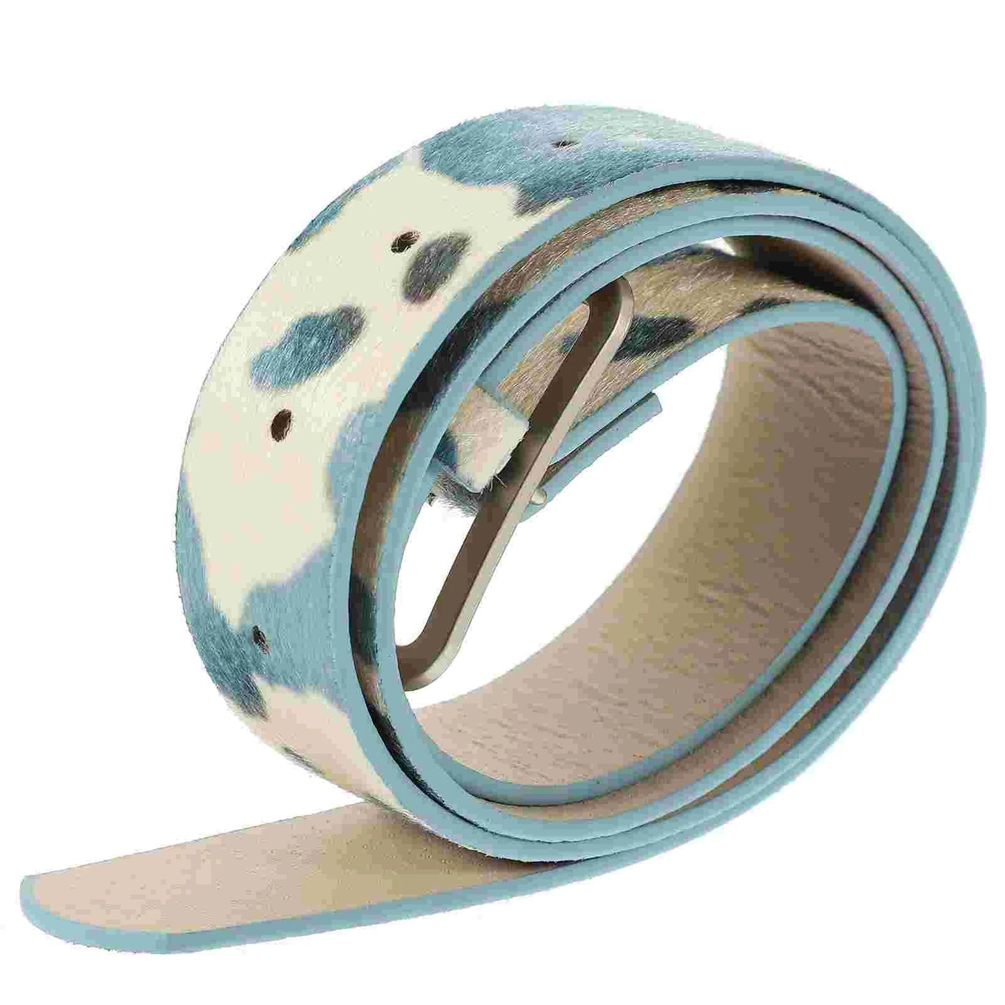 Cow Pu Belt Print Women's Belts Adjustable Elasticity for Pants Western Imitation Cowgirl Jeans Woman