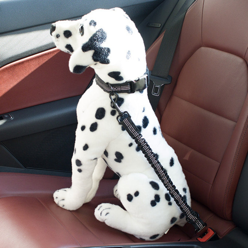 Dog Car Seat Belt Dog Seat Belt Leash Vehicle Belt Adjustable Cushioning Elastic Reflective Safety Rope for Dogs Cat