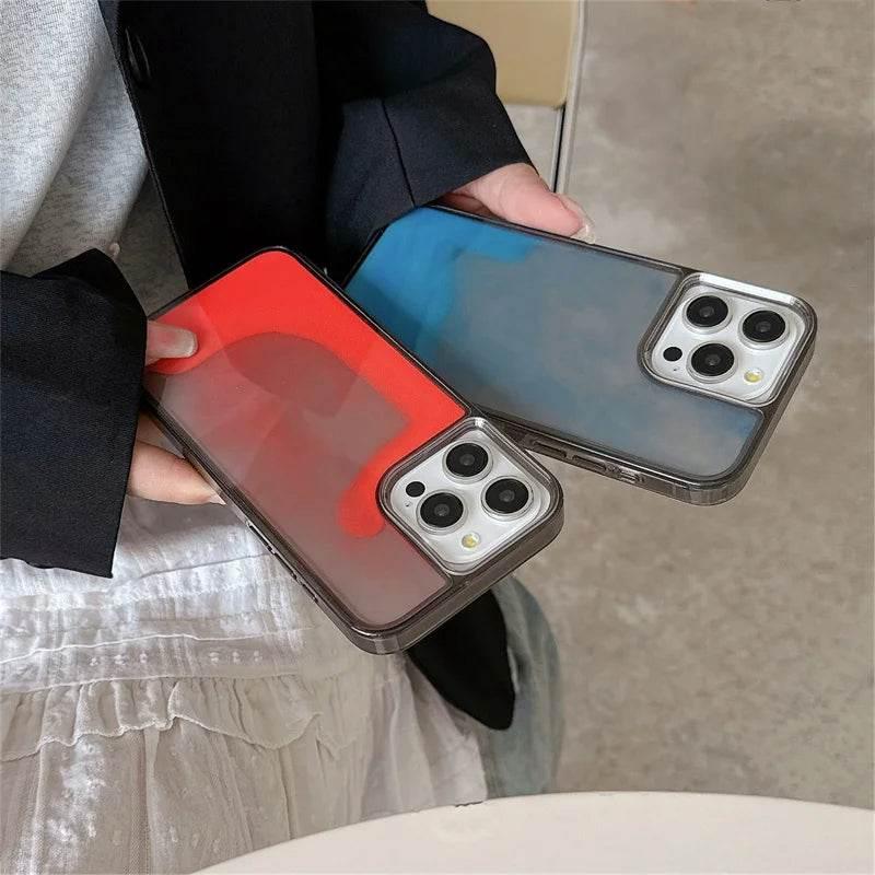 Luminous Flowing Sand Phone Case for iPhone 15 14 13 Pro Max