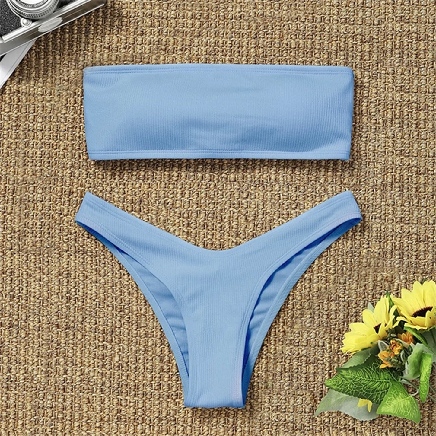 Women'S Bikini High Waisted Tummy Control Two Piece Swimsuit Plus Size Comfortable Swimwear Brazilian Bathing Suit  купальник