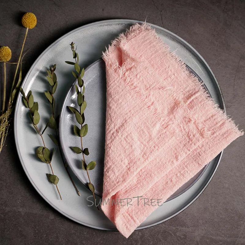 Large Napkins Cotton Gauze 41cm Napkin Muslin Tea Towels Dinner Retro Cheesecloth Wedding Party Rustic Table Decoration 16inch