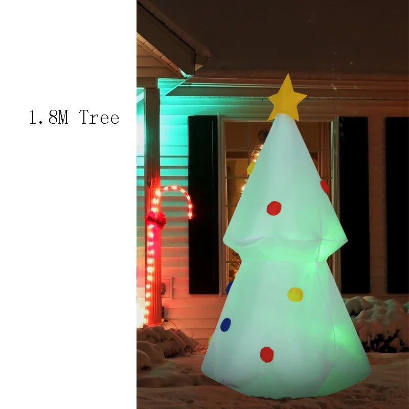 2023 LED Air Inflatable Santa Claus Snowman Elk Outdoor Garden Airblown New Year Christmas Decoration Gift For Kids Children Toy