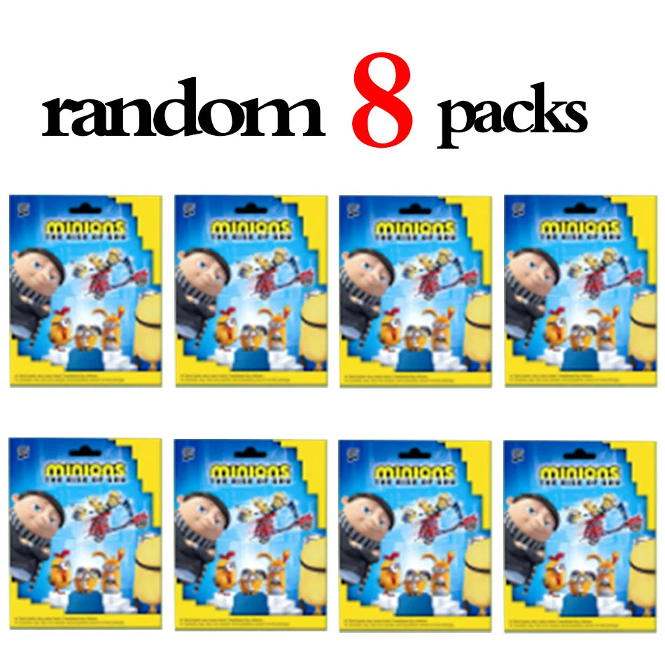 Anime 2-24pcs minions Blind Box figures Box game Doll Figure PVC model Toys desktop Decorative Kids birthday Christmas Gifts