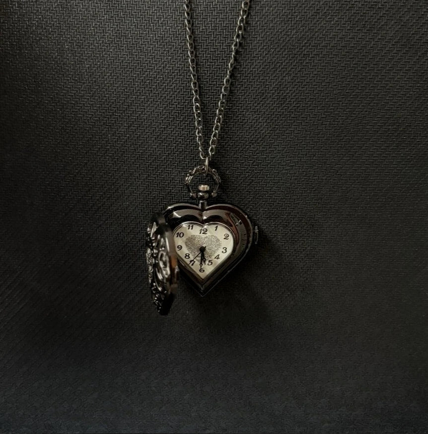 Original Hollow Heart Pocket Watch Chain Keychain Design Steampunk Clock Vintage Necklace Pendant Jewelry Watch Men Women Gift