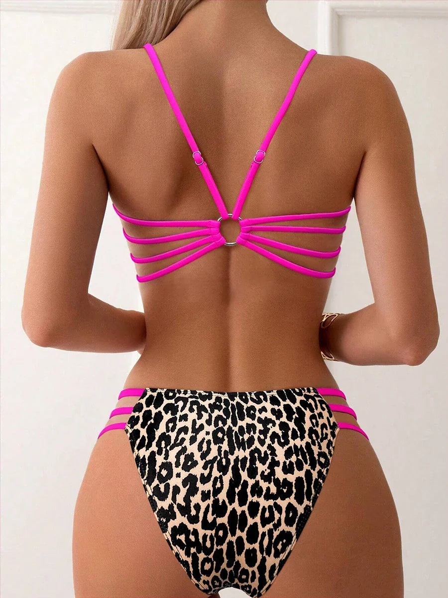 Sexy Leopard Micro Bikini 2026 Women Swimsuit Female Swimwear High Waist Bikinis Sets Brazilian Bandeau Beach Wear Bathing Suit