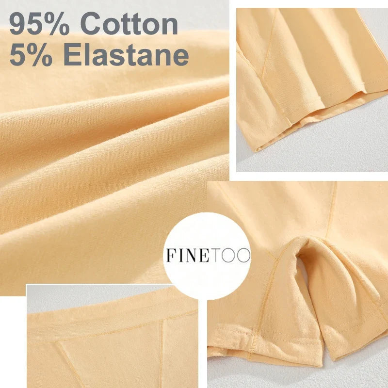 New 2PCS Women's Panties Cotton Solid Color Sports Boxers Underwear Seamless High Rise Cozy Lingerie Breathable Underpants S-XXL