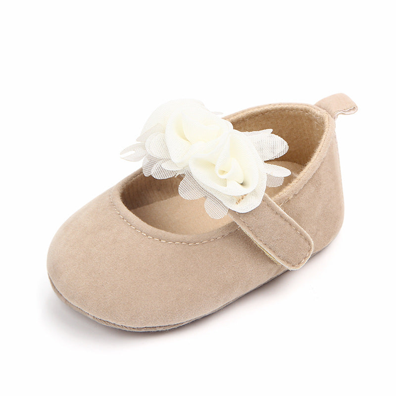 Baby Girl Shoes First Walkers Flower Pattern Fabric Cotton Shoe Unisex Non-slip Breathable Soft Bottom Toddler Crib 0-18M