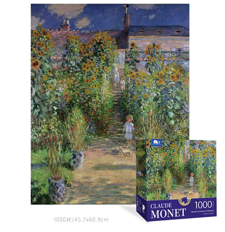 Jigsaw Puzzle 1000 Pieces for Adults Kid Monet Landscape Puzzle Toy Family Game Famous World Oil Painting Home Decoration