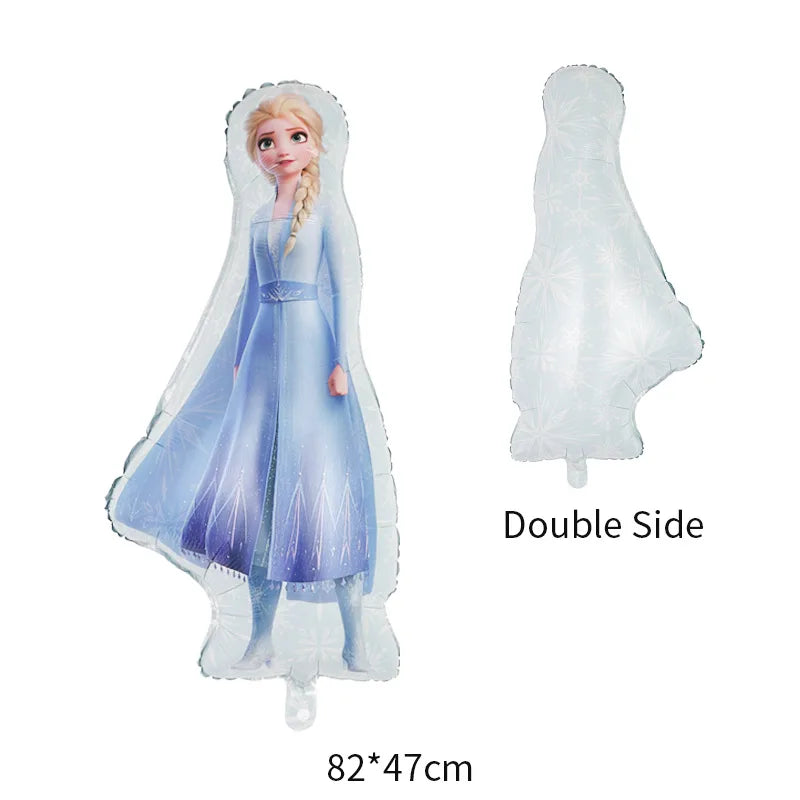 Frozen Anna Elsa Princess Birthday Party Decorations Balloon Disposable Tableware Party Supplies