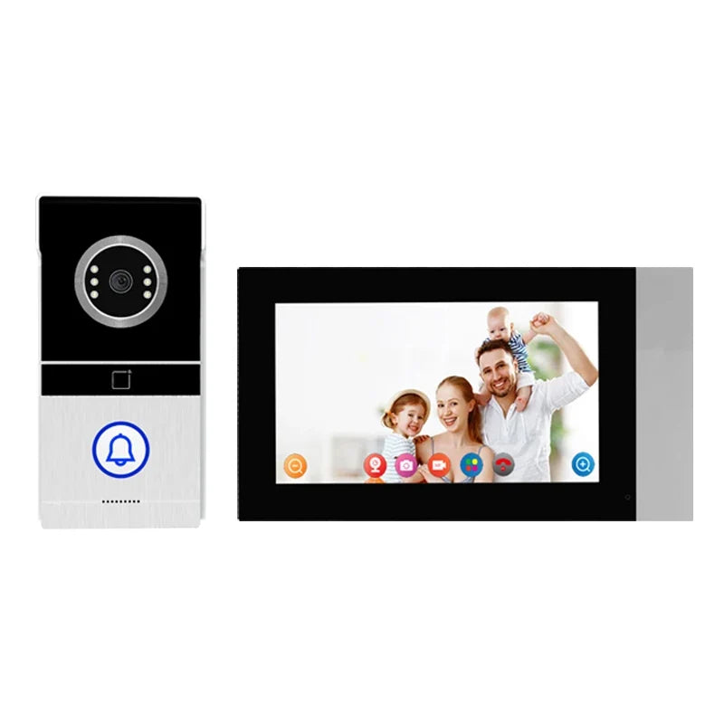 Tuya 7-Inch 1080p Video Intercom System with Night Vision Camera, Remote Unlock Support, Smart Home app Integration for Outdoor