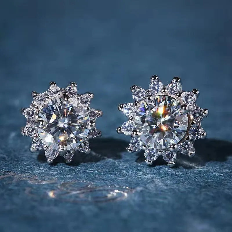 Wholesale 925 Silver Needle Christmas Tree Snowflake Earrings Dangle Women Jewelry Xmas Earring