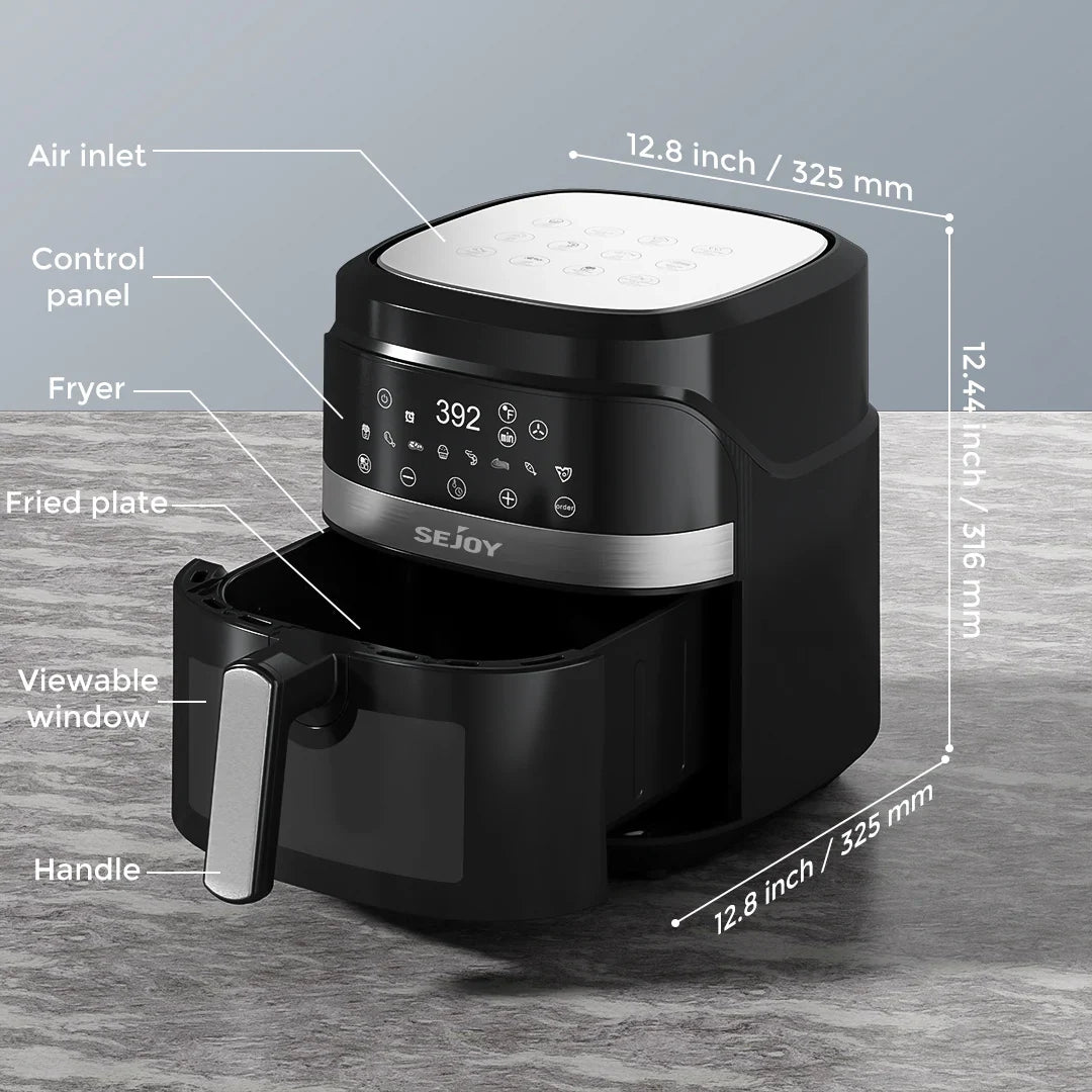 Air fryer 8-in-1,6L  Electric Oven Oilless Cooker Keep Food Warm