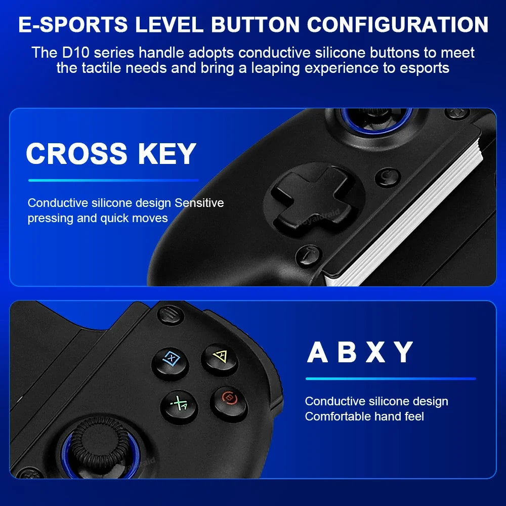 Hot Sale D10 D10S Stretching Cooling Wireless Game Controller For SWITCH/Android/Apple IOS Tablet /P3/P4/XBOX Gamepad Streaming