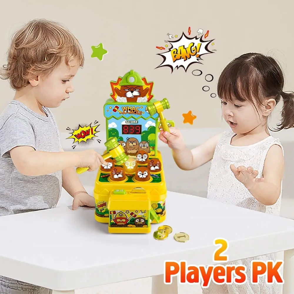 Baby Whack a Mole Game Toy with Hammer Toddler Toys Mini Electronic Arcade Game with 2 Hammers Pounding Toys for Kids 3 4 5 6