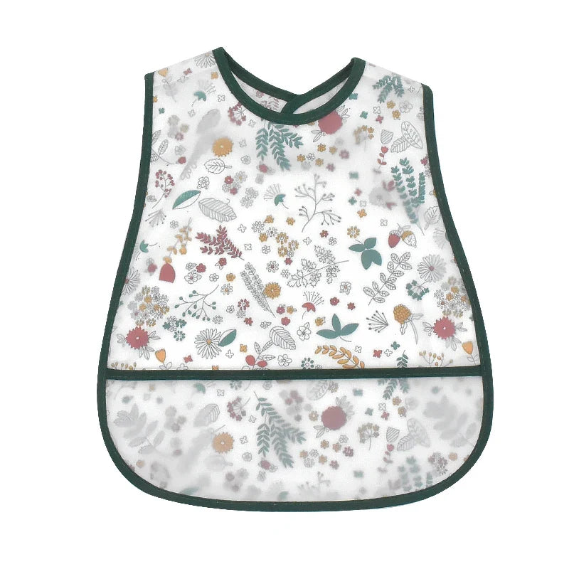 2023new Cartoon Pattern EVA Waterproof Pocket Lunch Feeding Bibs
