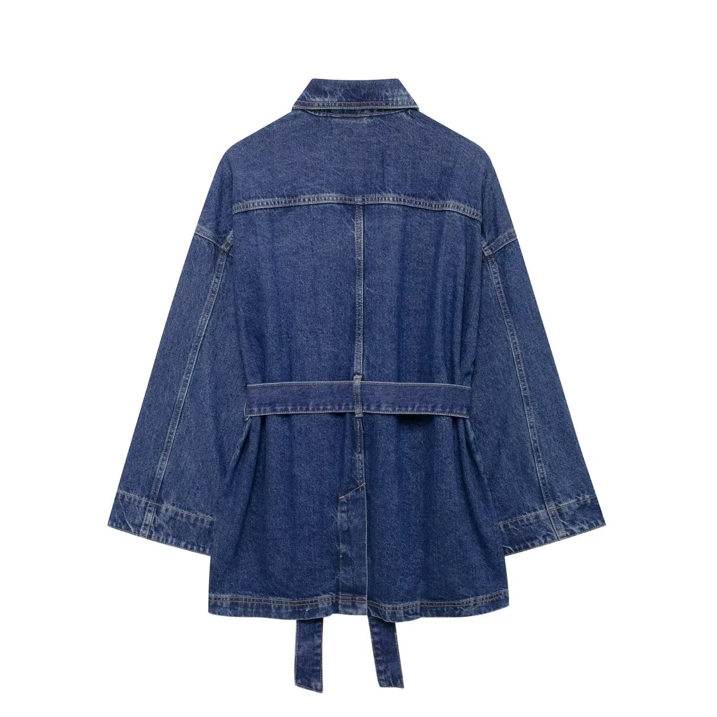 Denim Hoodie Jacket Woman'S Jean Button Up Long Sleeves Washed Casual Denim Casual Jackets For Women 2024 Autumn Versatile