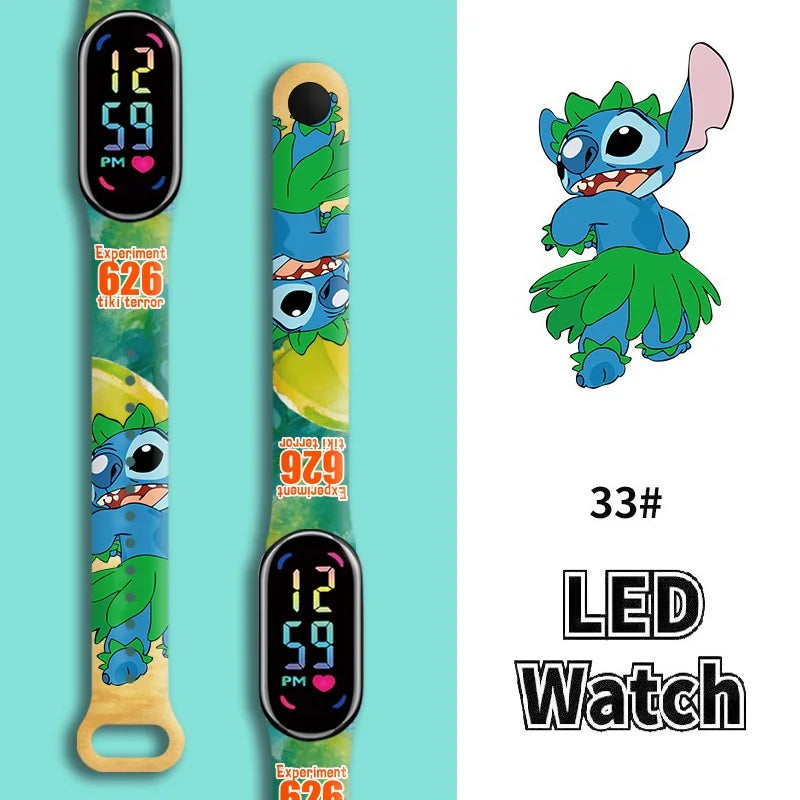 Stitch Children Watches Girls Waterproof Sport ,Touch Screen Watch Digital Clock Bracelet Gifts.