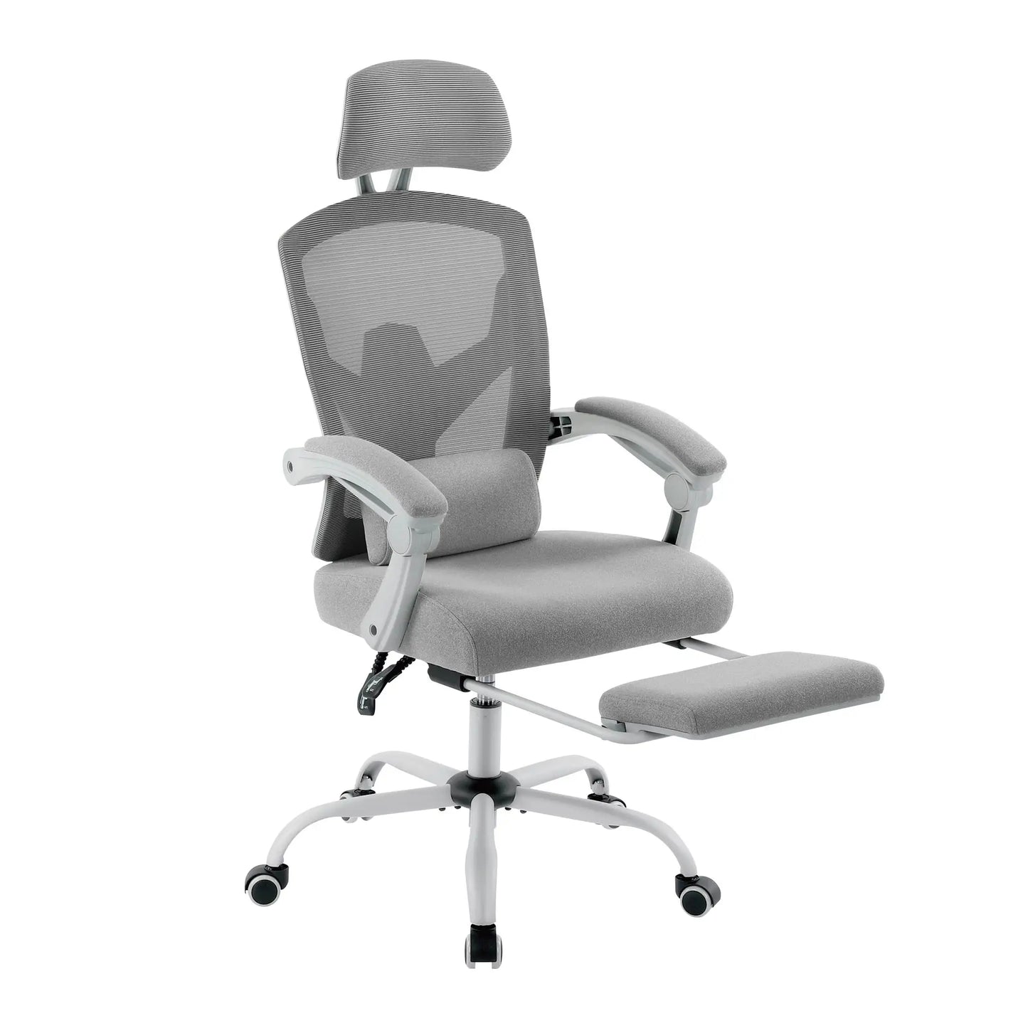 Ergonomic Reclining Mesh Living Room Rocking Chair  Swivel   Lumbar Support