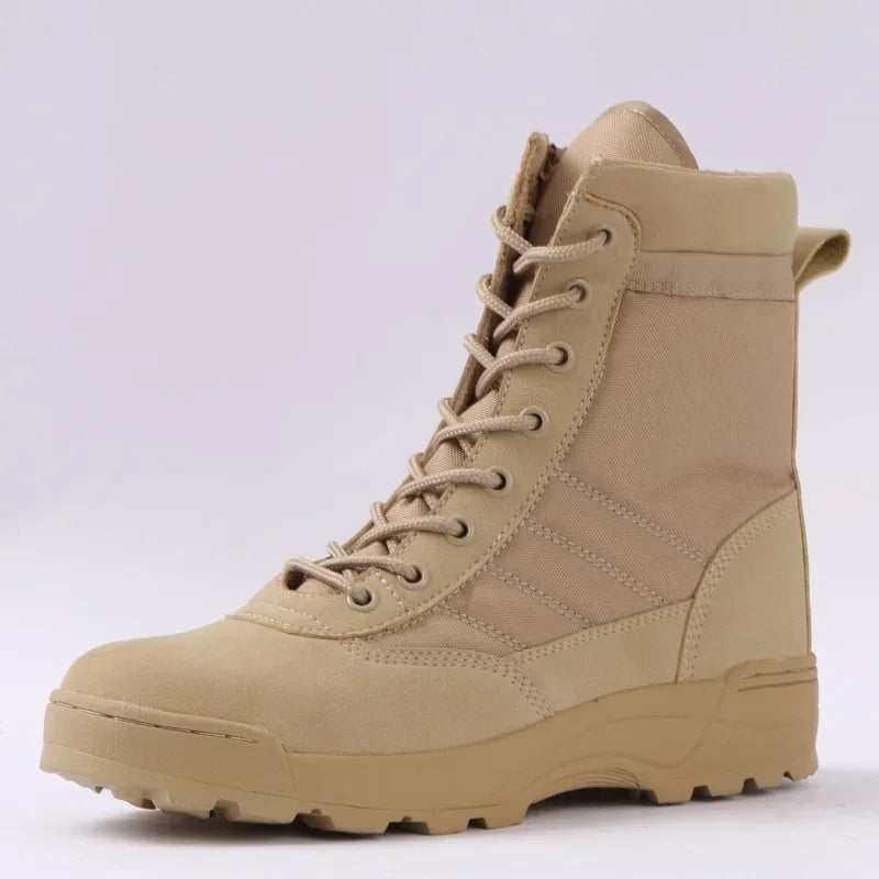 Leather Boots for Men Outdoor Combat Infantry Tactical Boots,