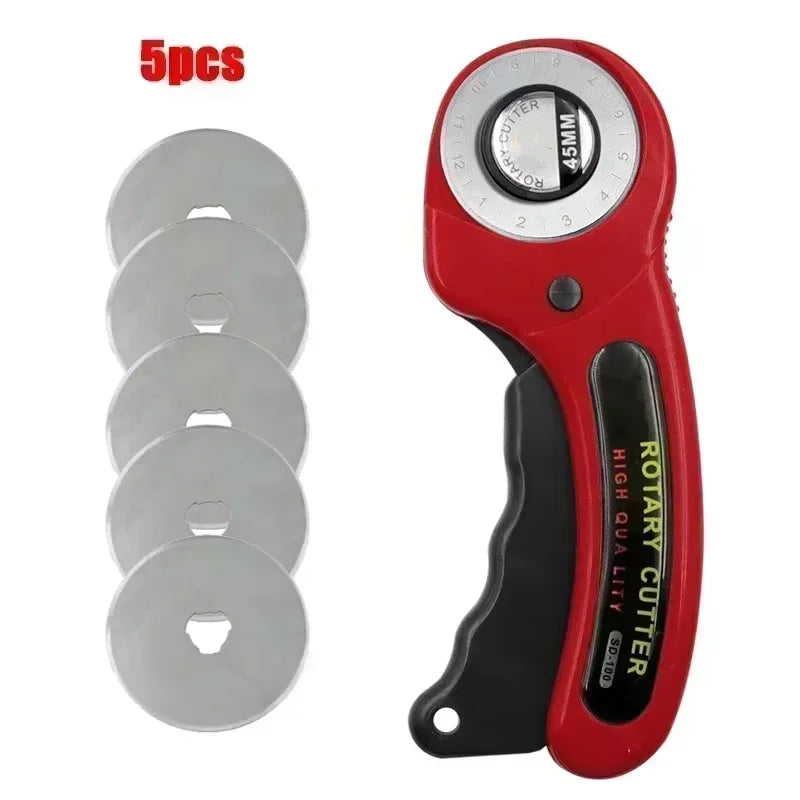 LeatherCraft 45mm Rotary Cutter Leather Cutting Tool Patchwork Sewing Quilting Fabric Cutter Circular Blade DIY For Leather Tool