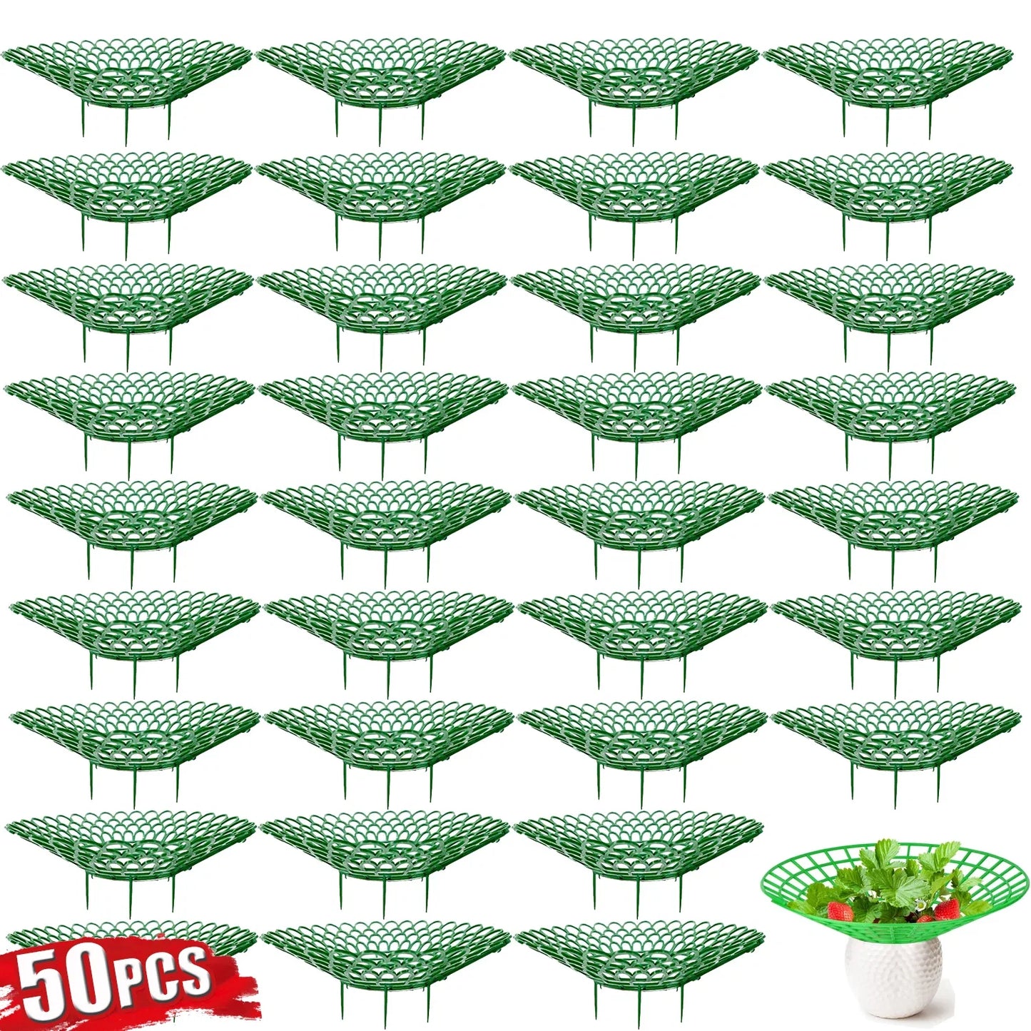 5-50Pcs Strawberry Plant Supports with 3 Sturdy Legs Strawberry Growing Racks Protector Frame Holder Cage From Mold Rot Dirt