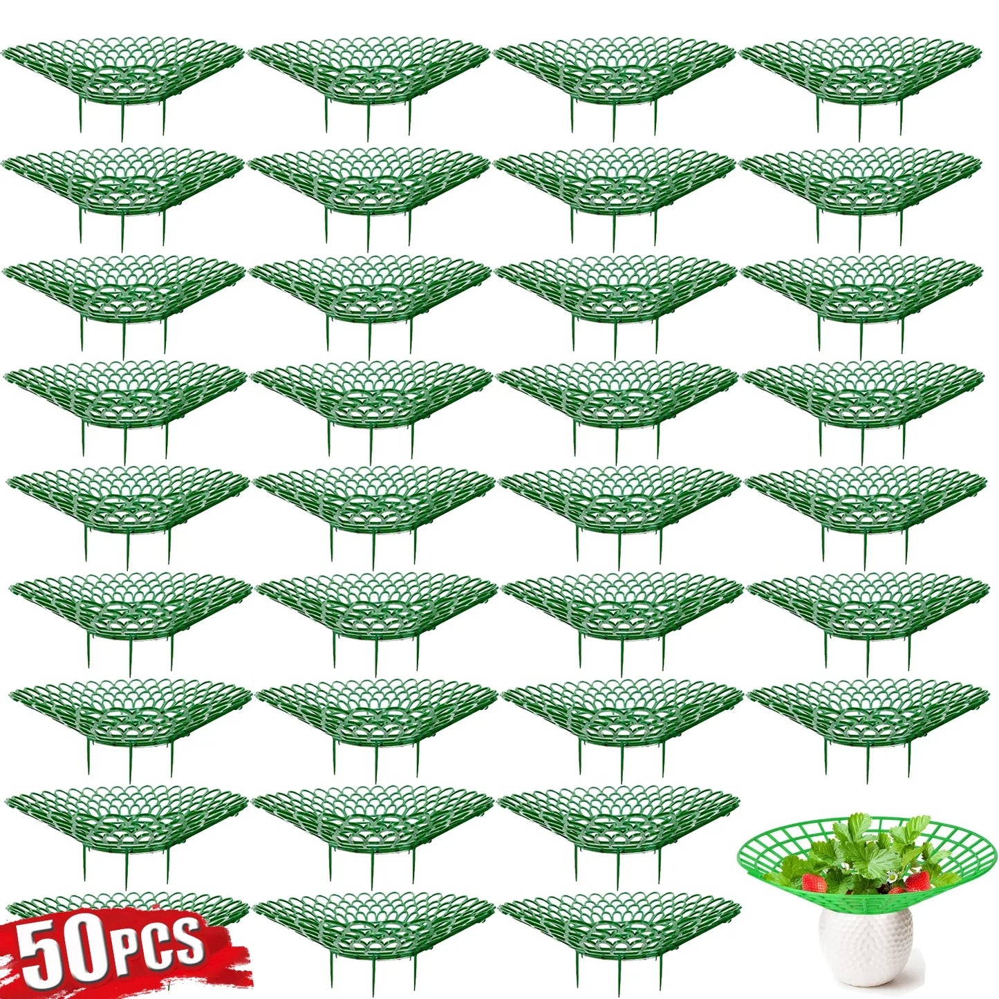 5-50Pcs Strawberry Plant Supports with 3 Sturdy Legs Strawberry Growing Racks Protector Frame Holder Cage From Mold Rot Dirt
