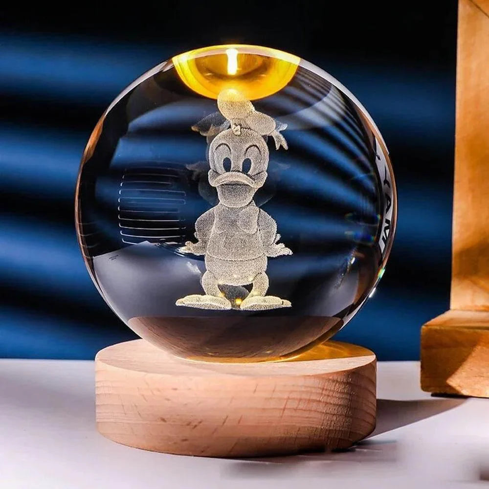 Decorative Crystal Ball 3D Figures Night Light