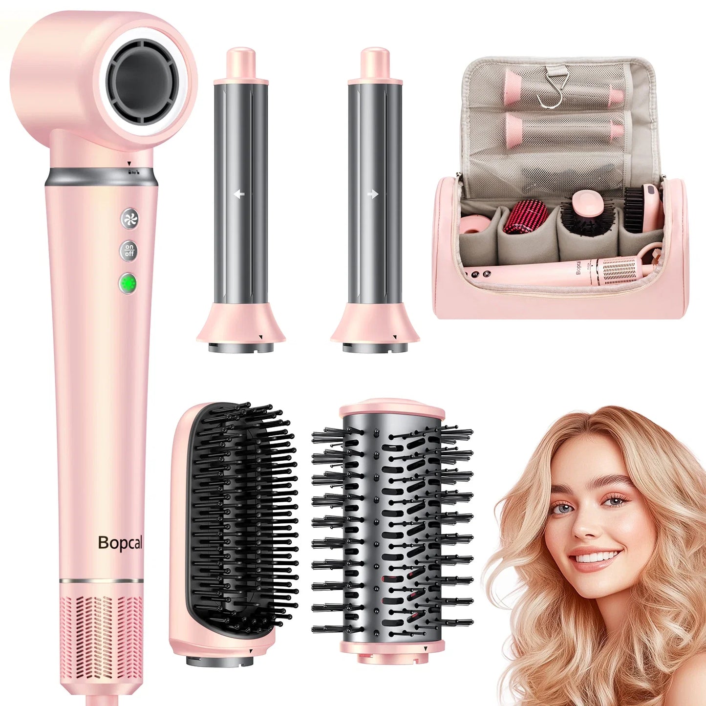 5 in 1 High-Speed Hot Air Styler Frizz-Free Fast Drying No Heat Damage