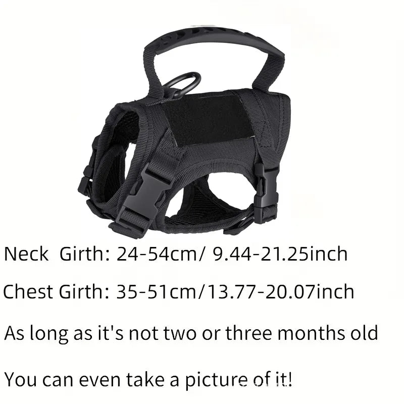 1PC Tactical Cat Harness Reflective Pet Vest With Handle Adjustable Outdoor Walking Training Cat Accessories