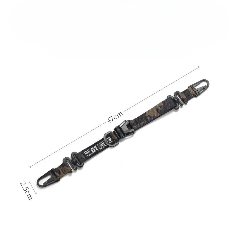 Outdoor Camping Multifunctional Hanging Strap Tactical Molle Storage Bag Shoulder Strap Durable Carabiner Clips for TravelHiking