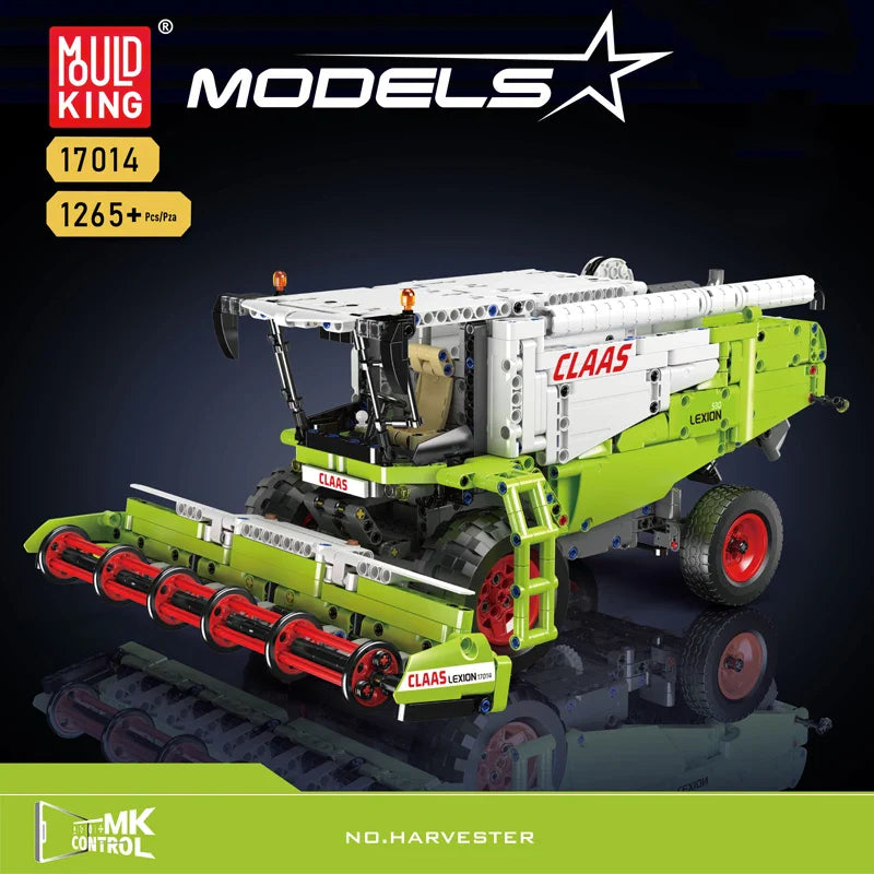 Mould King 17014 Technical Car Building Block The Remote Control Harvester Model Assembly Truck Bricks Toys Kids Christmas Gift
