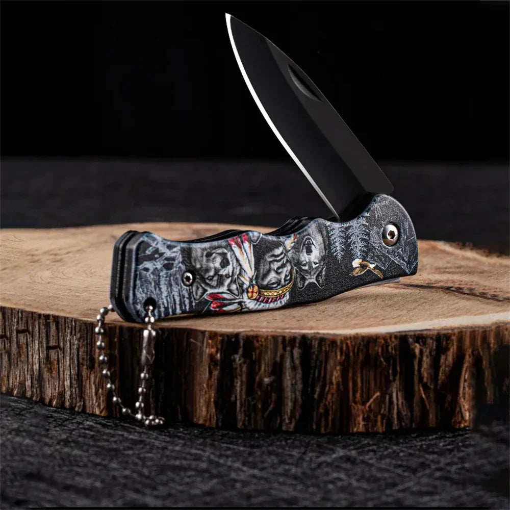 1PC,Heavy Duty Box Cutter Folding Knife Stainless Steel Fruit Peeling Knife Camping Portable Knife Tactical Tools Utility Knife