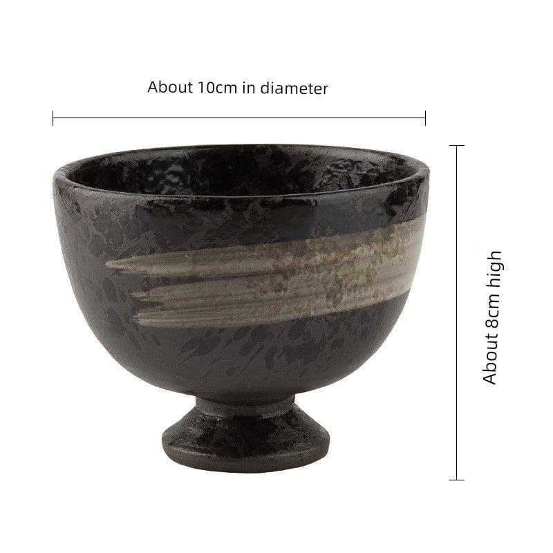 Scandinavian Style High Leg Anti-Scald Underglaze Household Bowls