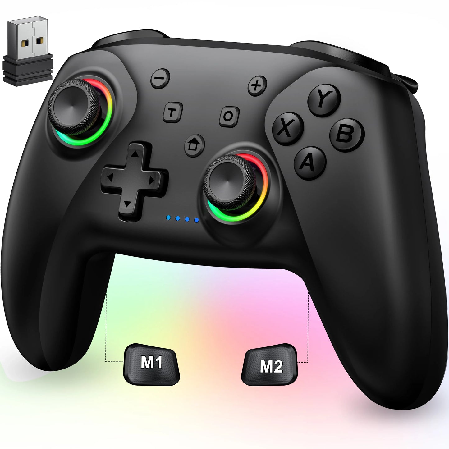 NC300 Dual Hall Gamepad Console RGB Light Wireless Controller For Switch/Android/IOS/PC/Steam