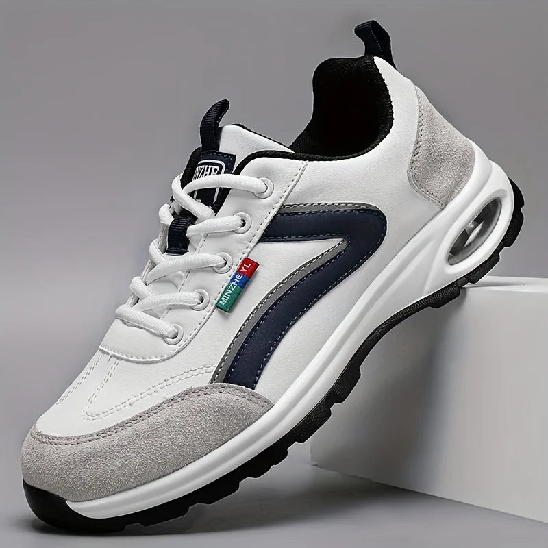 Men's Trendy Sports Shoes Lightweight Breathable Modern Non Slip Shoes Suede Detailing Outdoor Stylish Daily Wear Men Sneakers