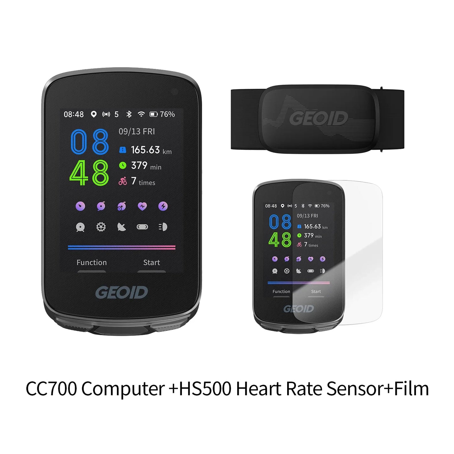 GEOID CC700 Bike Computer Wireless Color Screen ANT+ WIFI Bicycle Speedometer IPX7 Waterproof Route Navigation Cycling Odometer