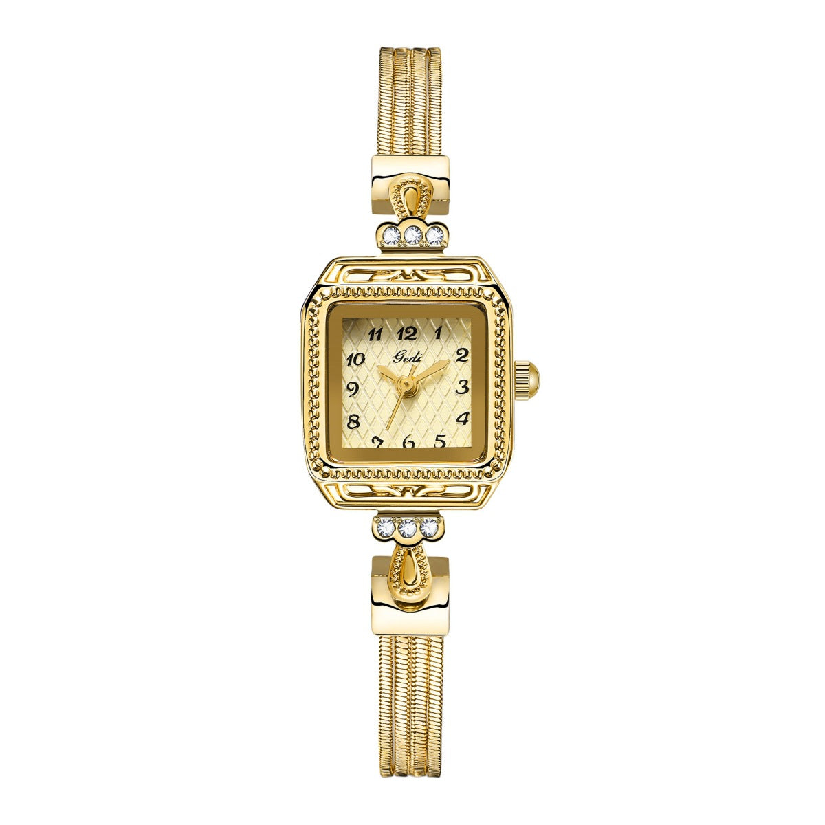Elegant Lady Wristwatches Luxury Gold Square Dial Simple Casual Women's Watches Waterproof Stainless Steel Golden Girls Watches