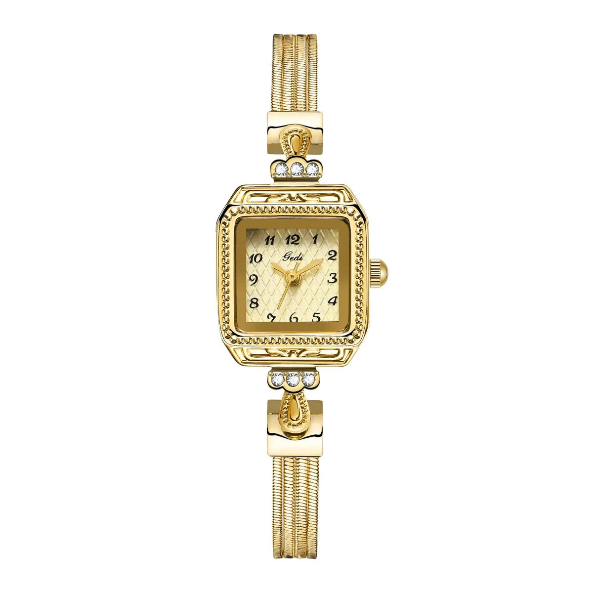 Elegant Lady Wristwatches Luxury Gold Square Dial Simple Casual Women's Watches Waterproof Stainless Steel Golden Girls Watches