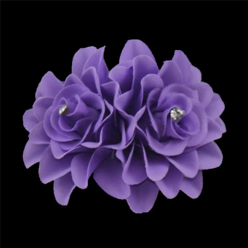 1PC Women Chic Fashion Flowers Hair Clips Gift Sand Beach Colorful Handmade Butterfly Orchid Vacation Hair Accessories