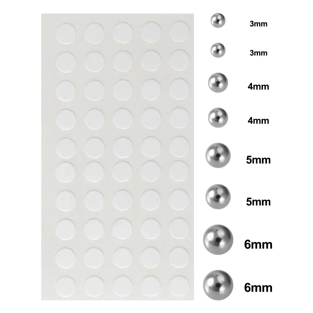 58pcs Non Piercing Lip Nails Sticker Selfadhesive Waterproof Reusable
