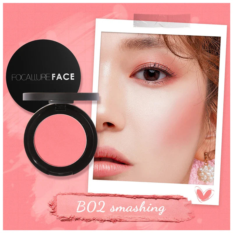 FOCALLURE 16 Color Blush Palette Makeup Nude Matte Blusher Bronzer Powder Palette Shimmer Face Blusher Palette Makeup Cosmetics