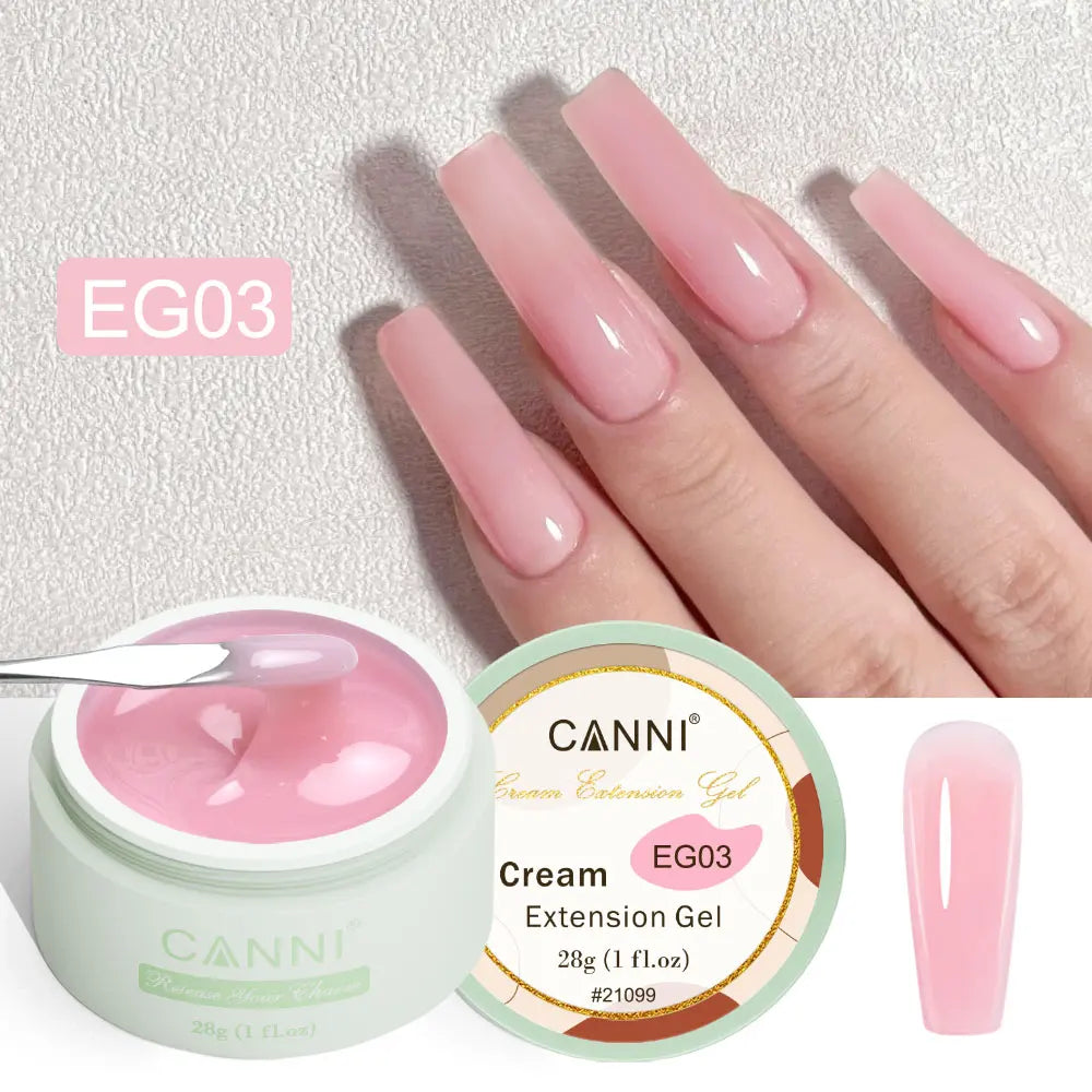 CANNI NEW 28g Cream Extension Gel White Clear French Nail Art DIY For Quick Prolong Nails Finger Form Manicure Tips Tools